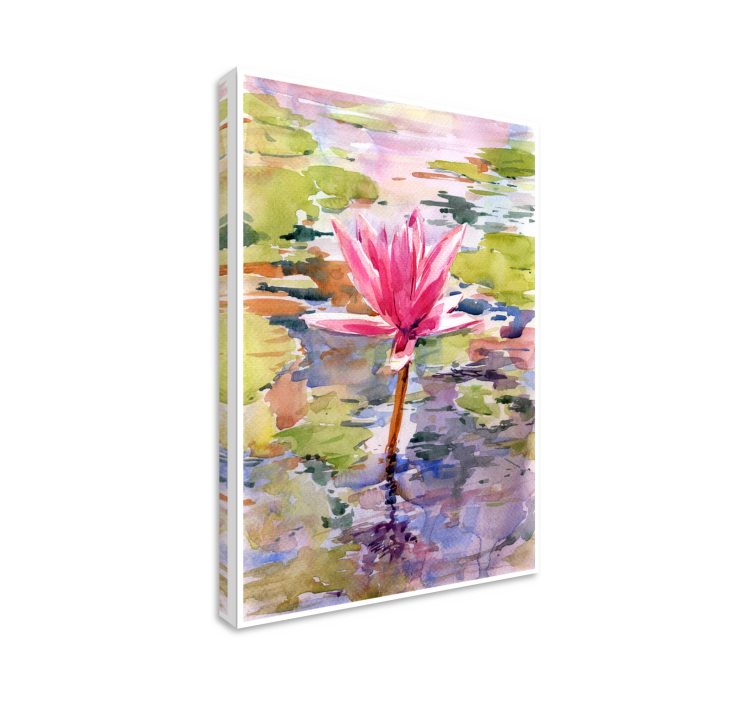 Abstract watercolour flower canvas print - TenStickers