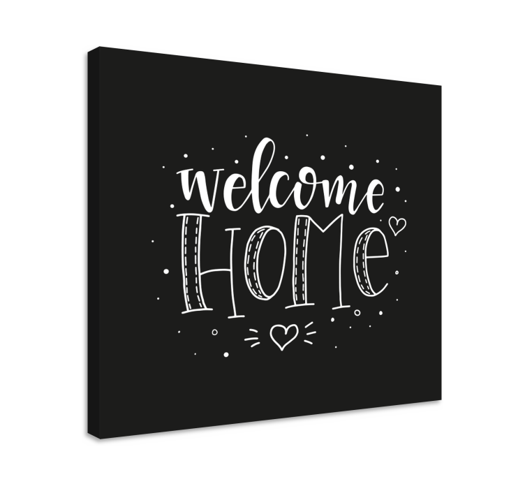 Welcome home entrance hall canvas art - TenStickers