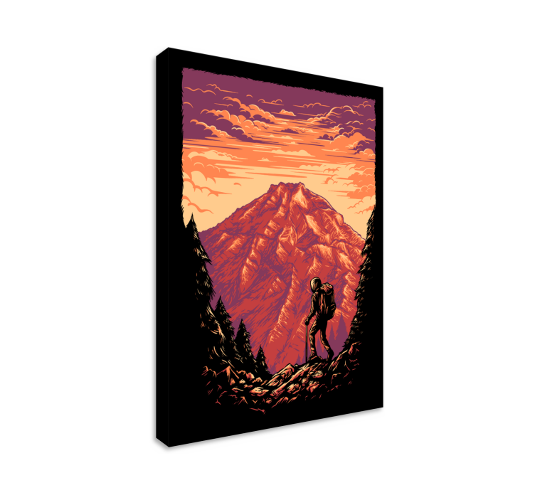 Landscape canvas mountain trekking adventure - TenStickers