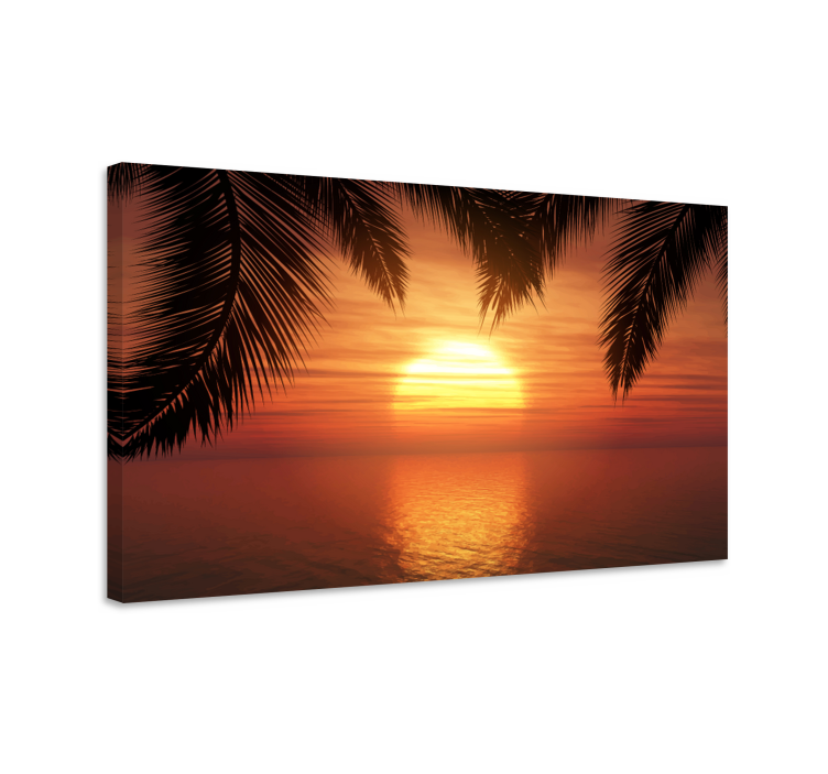 Sunset headboard canvas prints - TenStickers