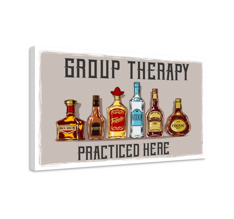 Funny booze text Bar canvas print - TenStickers
