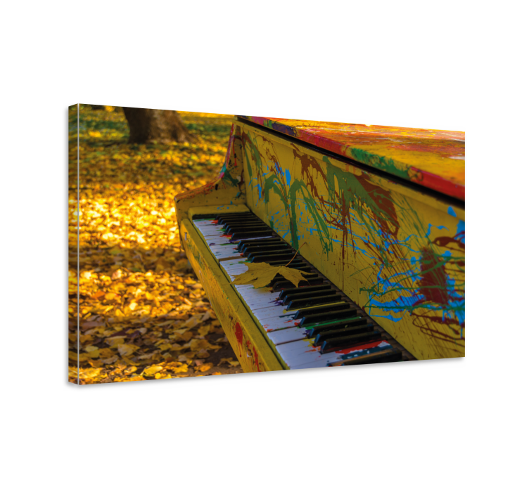 Piano splash Music canvas art - TenStickers