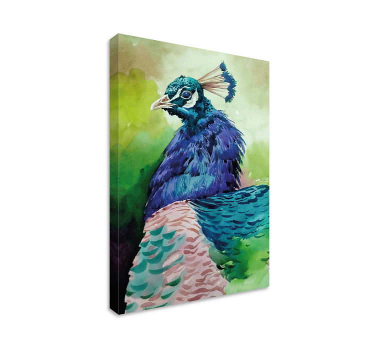 Majestic Peacock Portrait dog wall art - TenStickers
