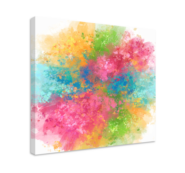 Colorfull splash paint  canvas art prints - TenStickers