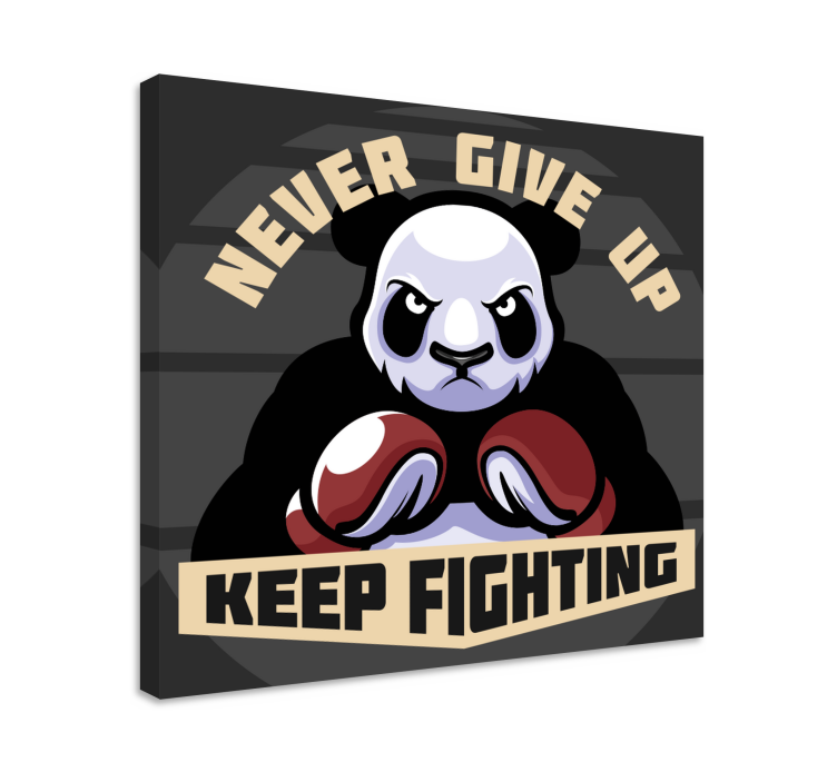 Boxing Panda animal canvas prints - TenStickers