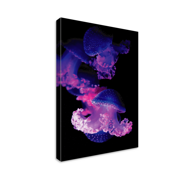 Purple jellyfish modern canvas wall art - TenStickers
