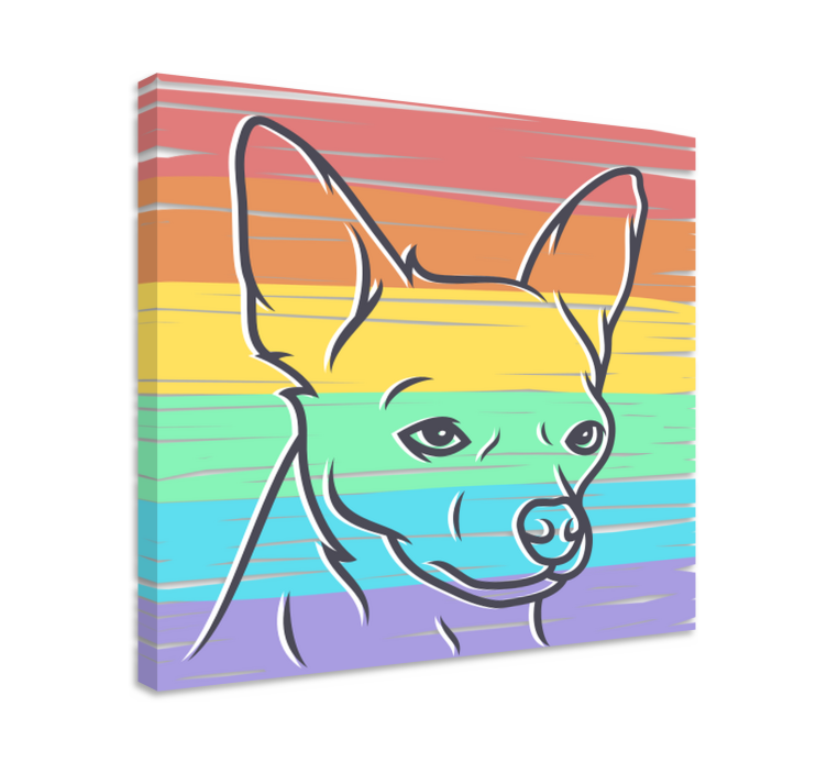 Dog wall art stylized dog portrait - TenStickers