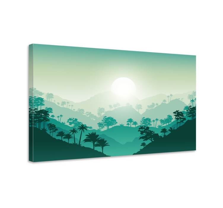 Forest landscape Tree wall art canvas - TenStickers