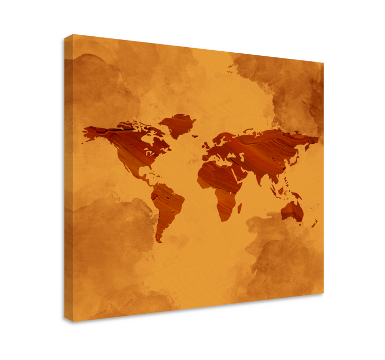 World map wall art vintage global map - TenStickers