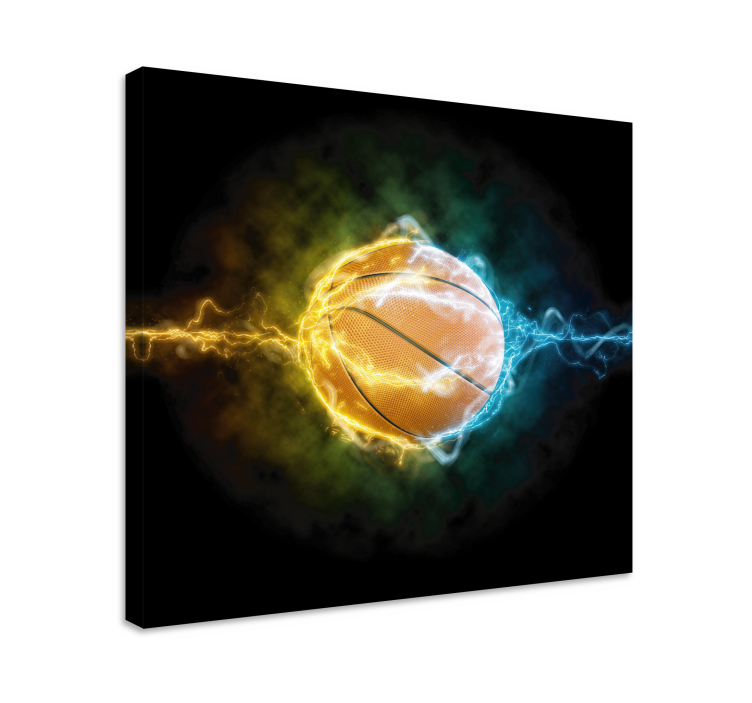 Water and fire basketball teen canvas prints - TenStickers