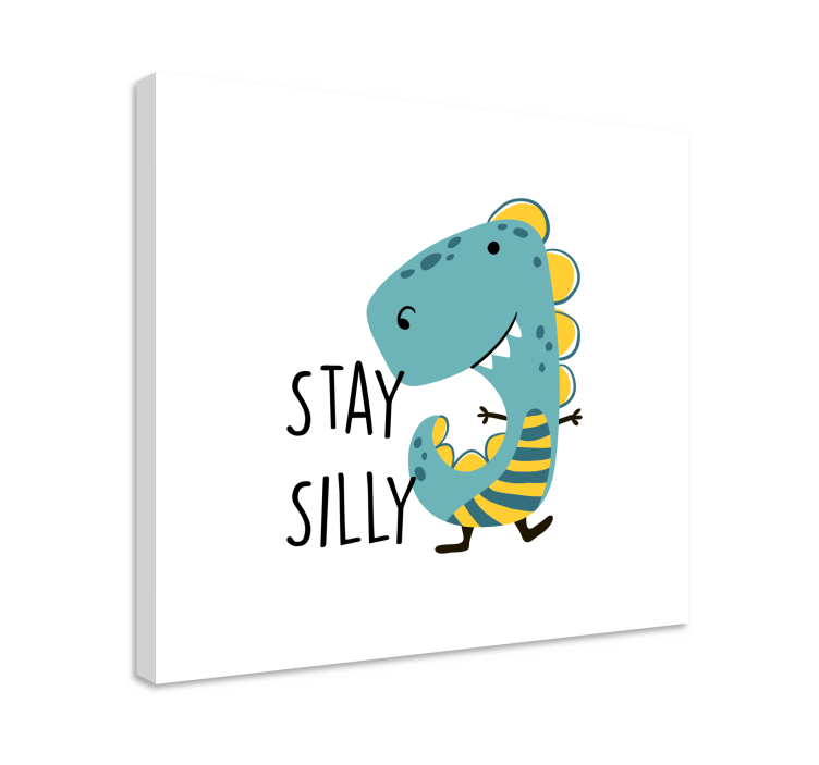 Dinosaur stay silly nordic art prints - TenStickers