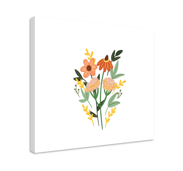 Cone flowers bouquet flower canvas - TenStickers
