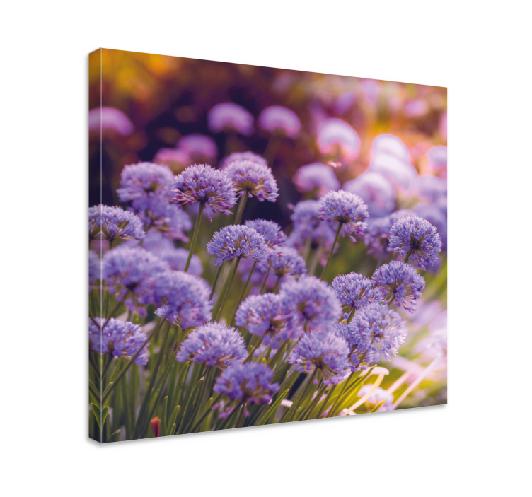 Purple flower field flower canvas - TenStickers