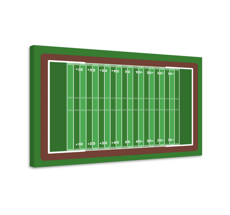 Simple american football field home canvas - TenStickers