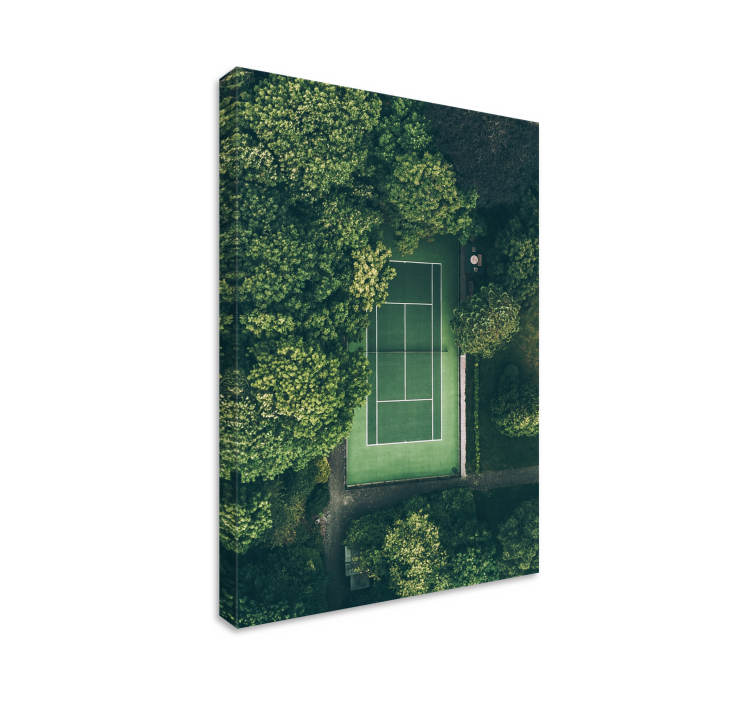 Green Tennis court home canvas prints - TenStickers