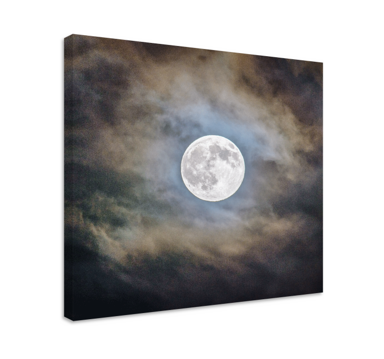 Quote canvas full moon radiance - TenStickers