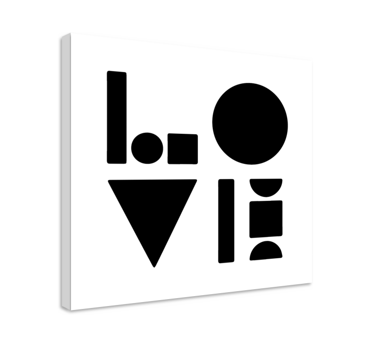 Geometric love letters nordic art prints - TenStickers
