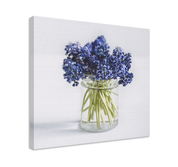 Flowers canvas blue flower bouquet - TenStickers