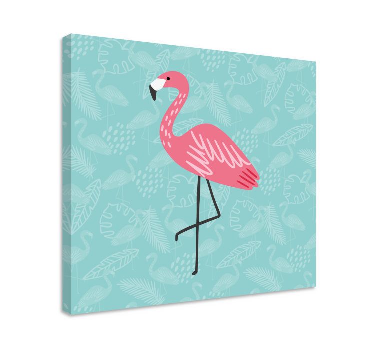 Colorful flamingo pattern animal canvas prints - TenStickers