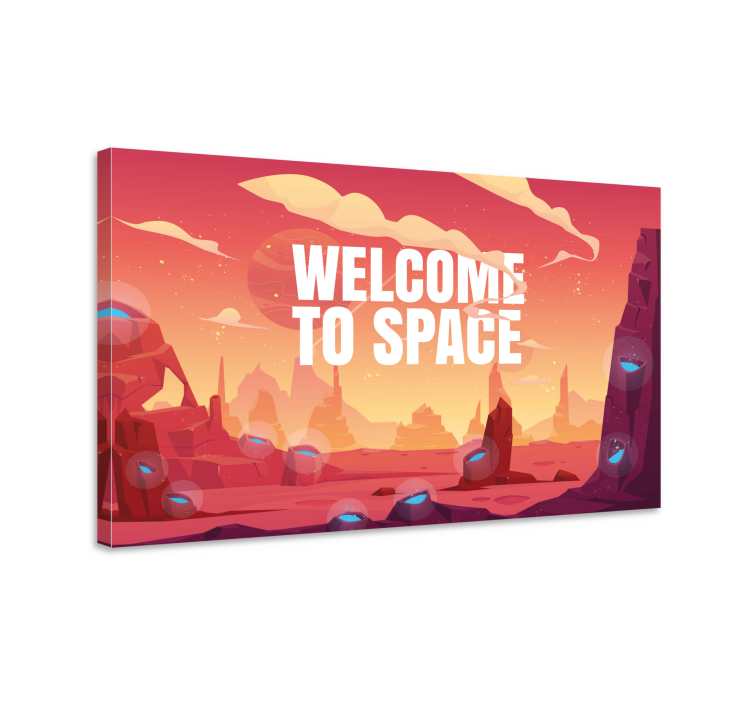 Video game canvas art welcome to space - TenStickers