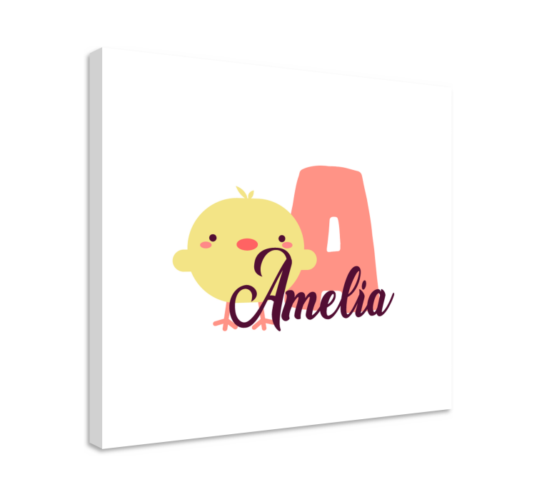 Cocktail canvas cute chick design - TenStickers