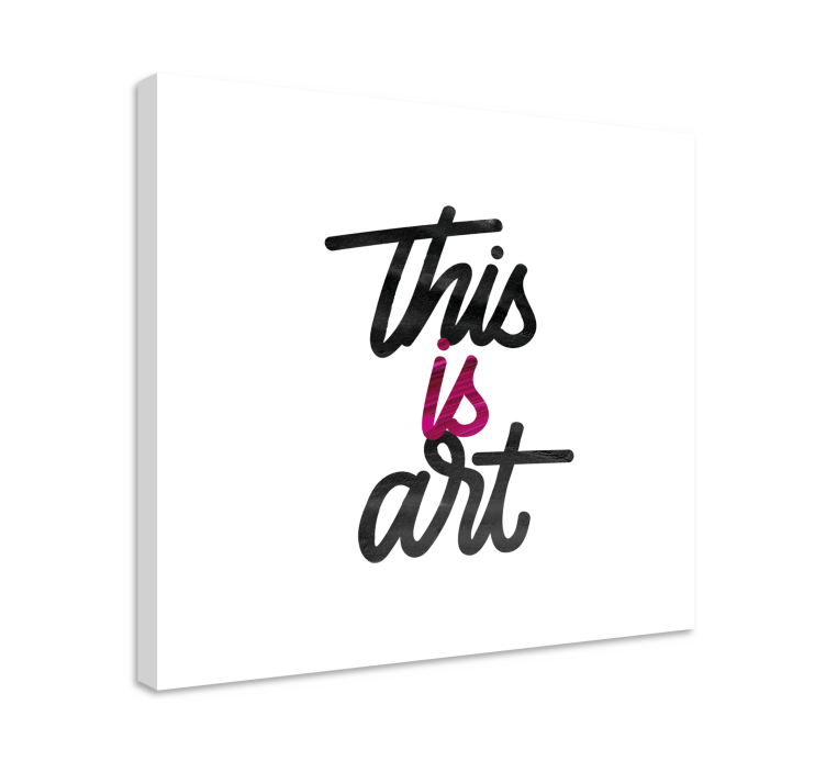This is art pink and black colours canvas art - TenStickers