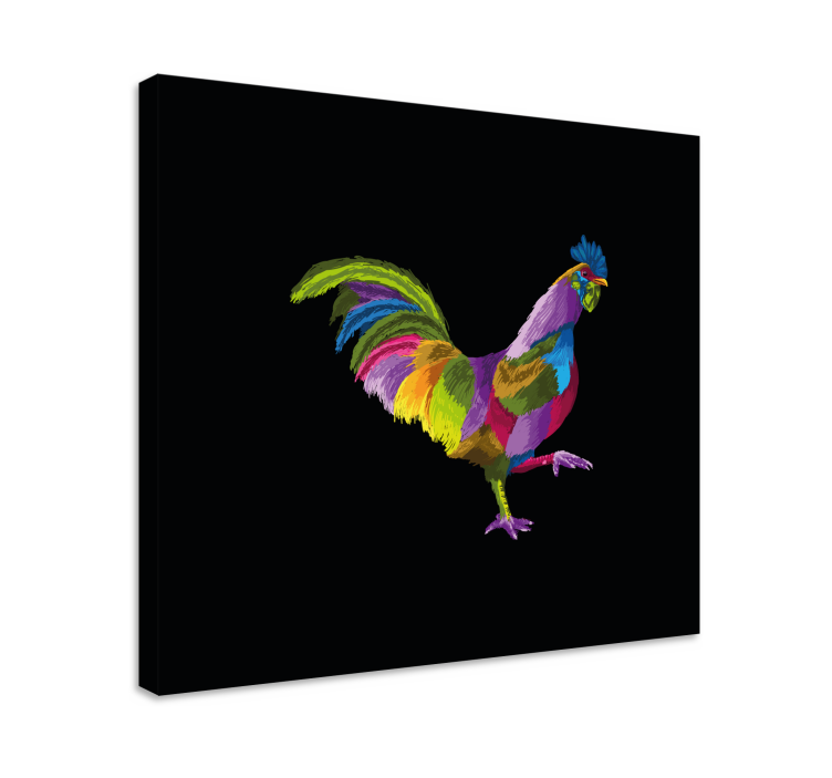 Chick multicolor latin lover bird canvas art - TenStickers