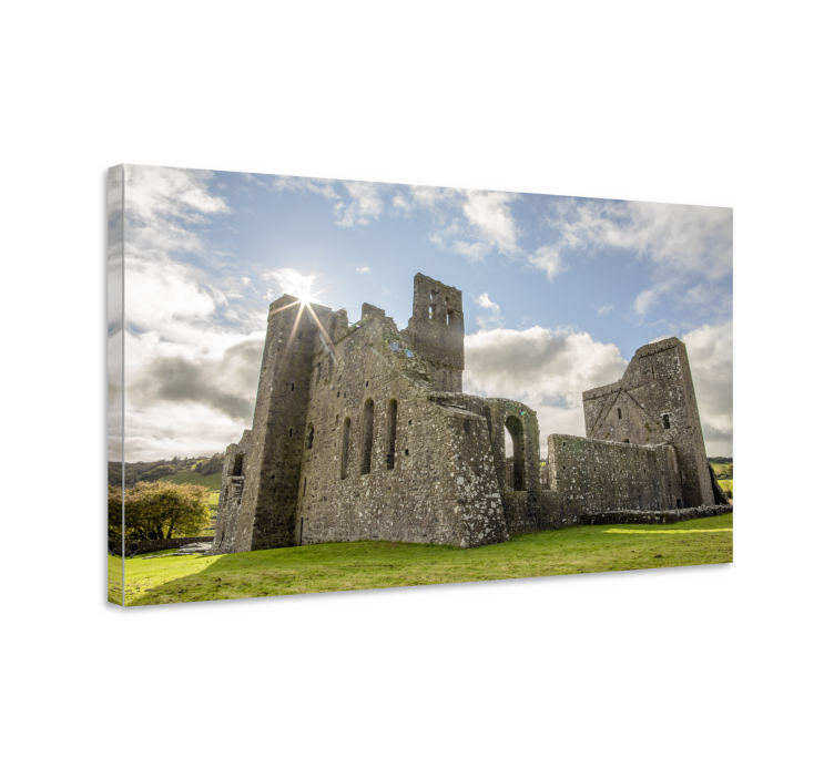 Old church ruins  landscape canvas - TenStickers