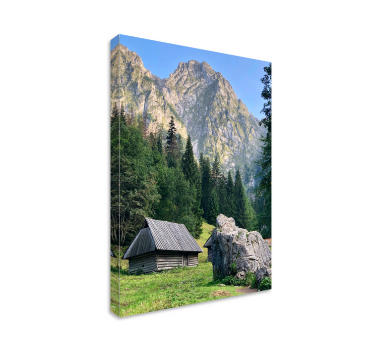 Mountainous forest scene landscape canvas - TenStickers