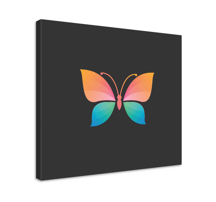 Butterfly canvas vibrant butterfly display - TenStickers