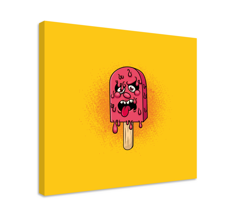 Ice pop drop graffiti cartoon modern canvas - TenStickers