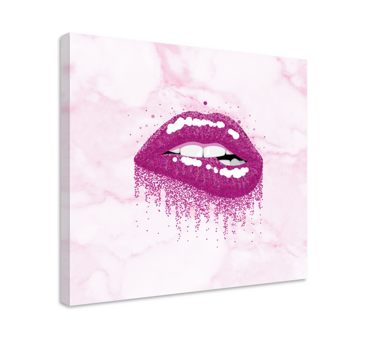Quote canvas kiss imprint splash - TenStickers