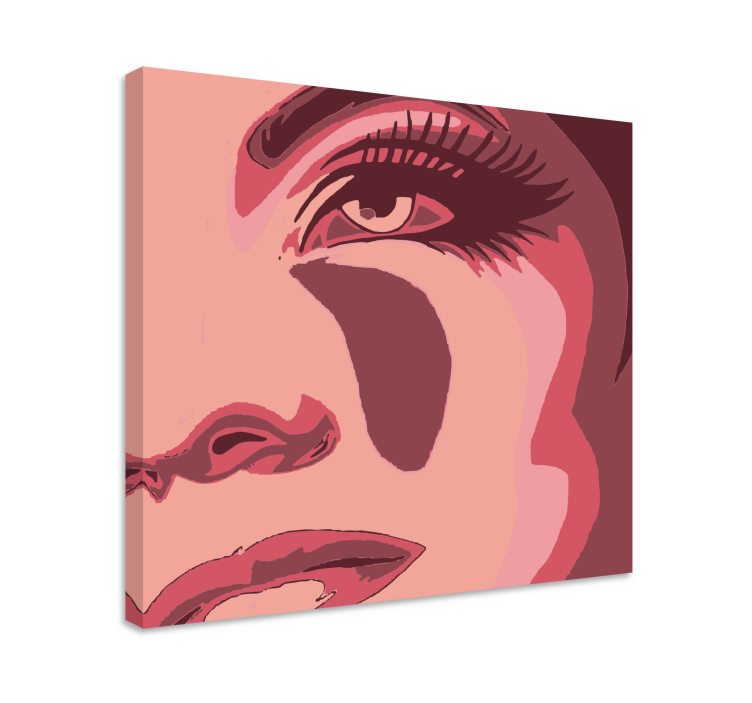 People canvas striking face portrait - TenStickers