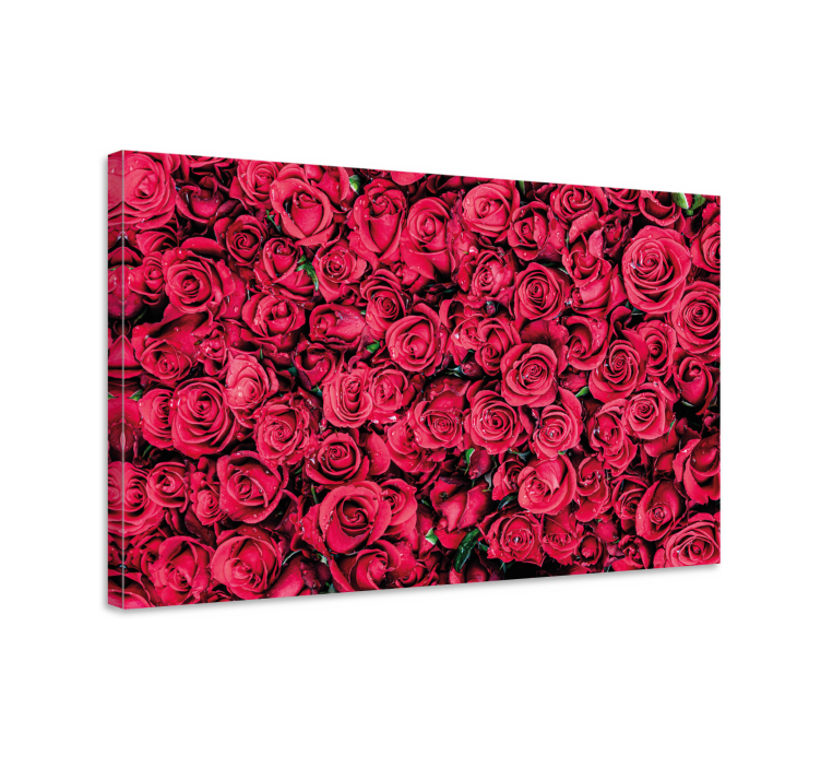Flowers canvas rose petal display - TenStickers