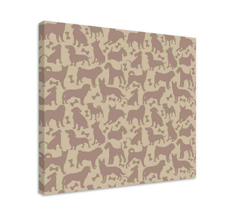 Dog wall art playful dog patterns - TenStickers