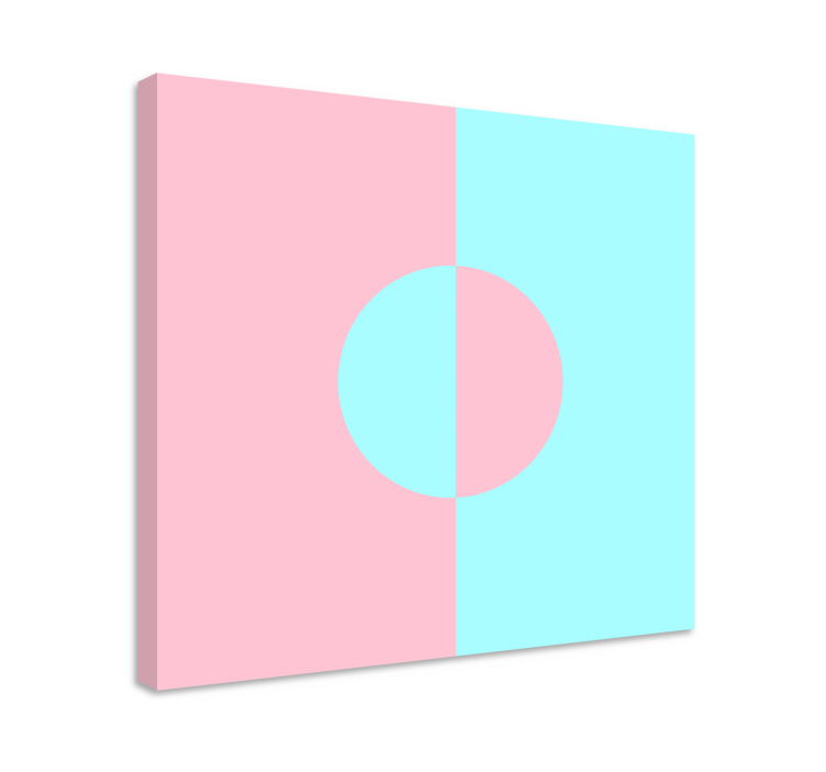 Geometric canvas circle and split - TenStickers