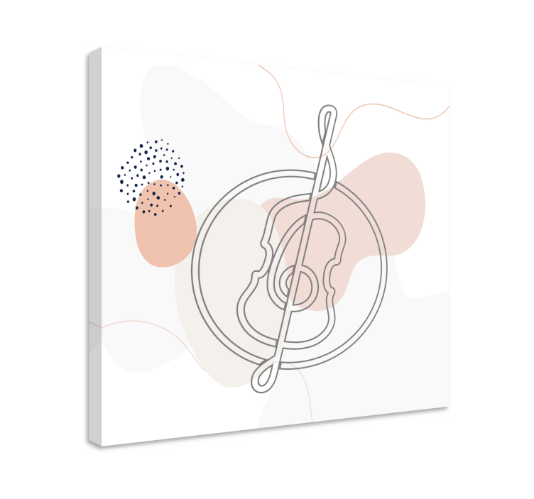 Music canvas art musical instrument silhouette - TenStickers