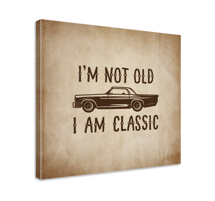 Sports canvas art classic car wisdom - TenStickers