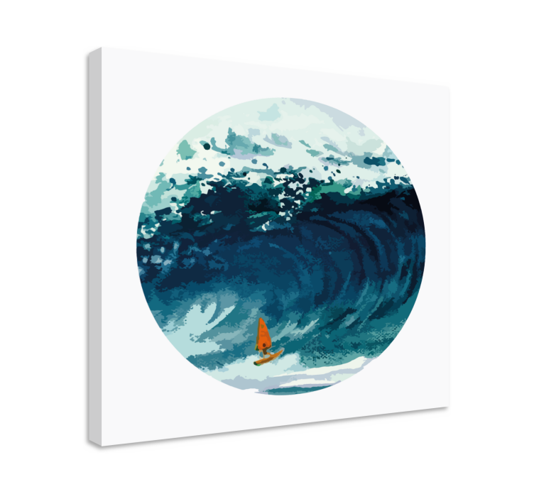 Nautical canvas art surfer on a wave - TenStickers