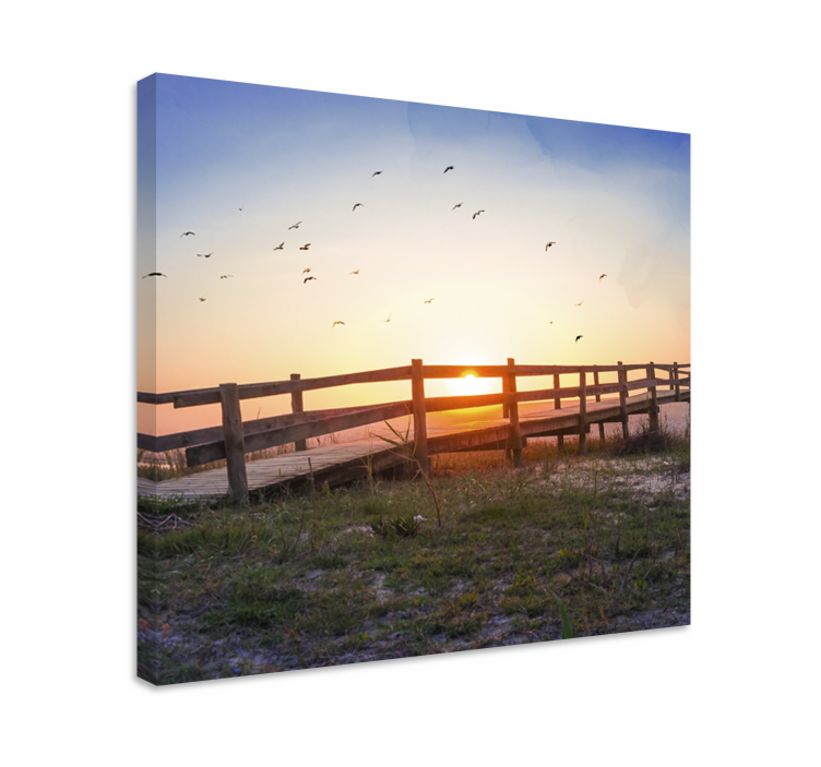 Landscape canvas of serene sunset vista - TenStickers