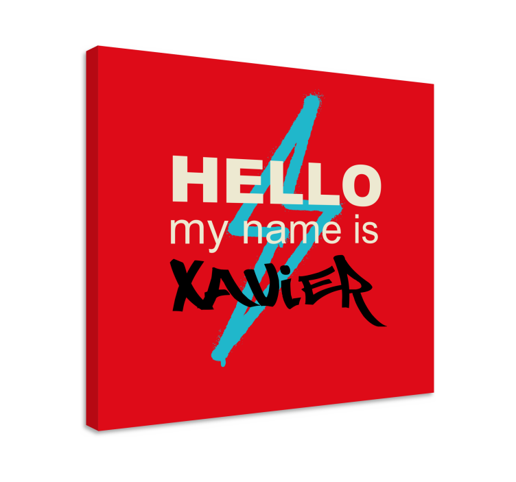 My name is card graffiti personalised canvas - TenStickers