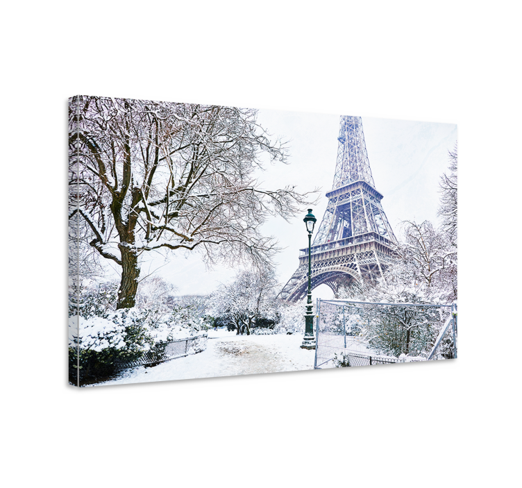Eiffel Tower Winter cityscape wall art - TenStickers
