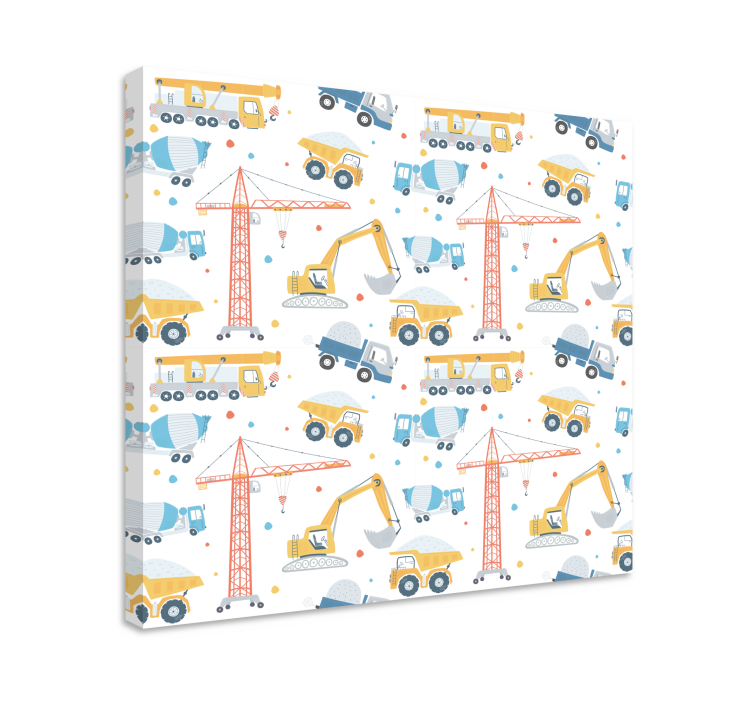 Sports canvas art construction vehicles play - TenStickers