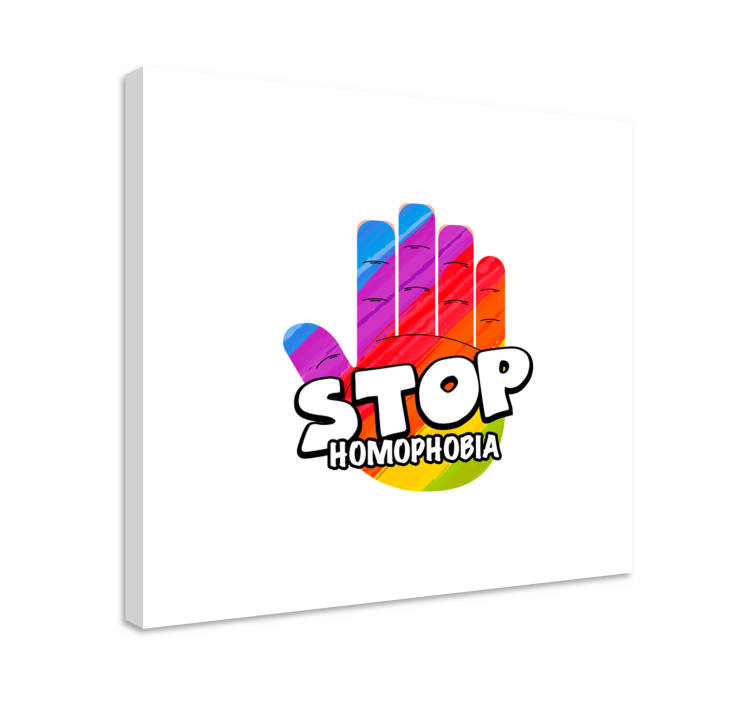 Stop homophobia concept hand home canvas prints - TenStickers
