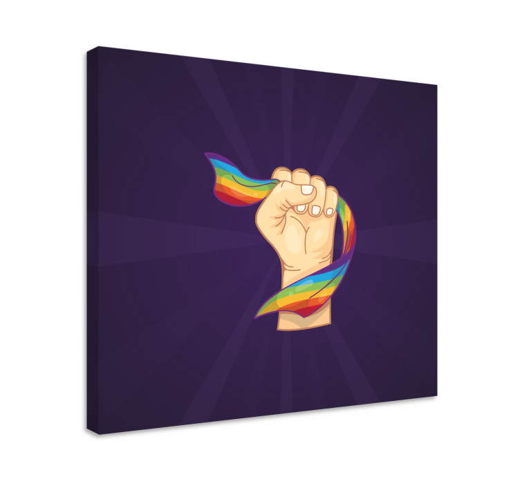 Quote canvas of the pride fist symbol - TenStickers