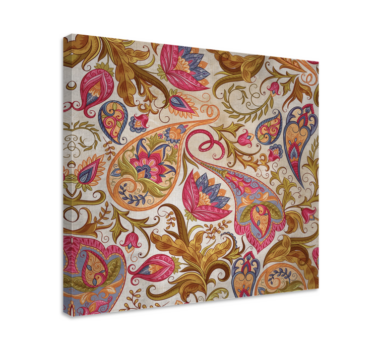 Flowers canvas with intricate floral designs - TenStickers