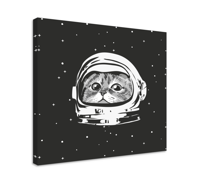 Cute astronaut cat bedroom wall prints - TenStickers