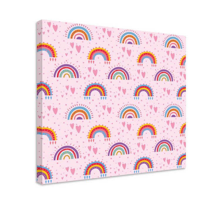 Nursery canvas with bright rainbow design - TenStickers