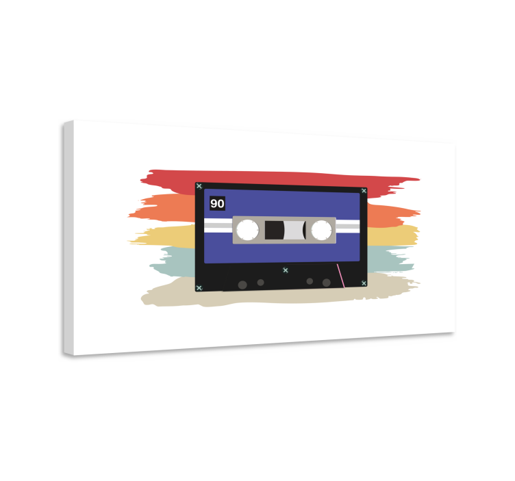 Retro Vintage Cassette tape retro canvas - TenStickers