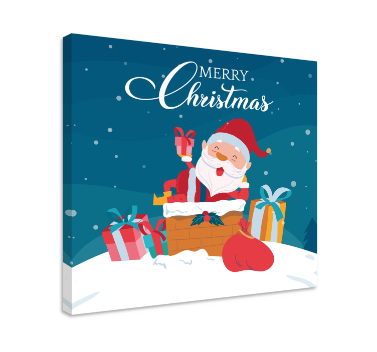 Cityscape wall art santa with gifts - TenStickers